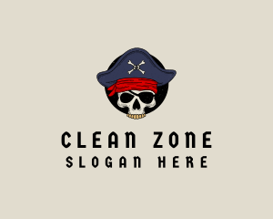 Skull Pirate Bone logo design