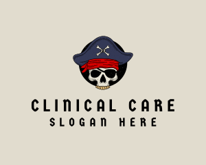 Skull Pirate Bone logo design