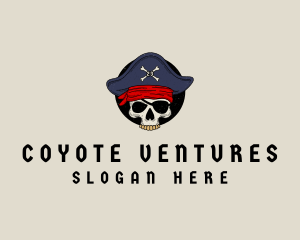 Skull Pirate Bone logo design