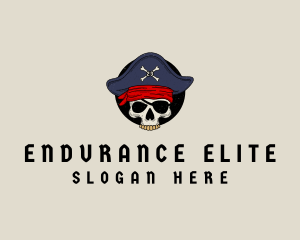 Skull Pirate Bone logo design