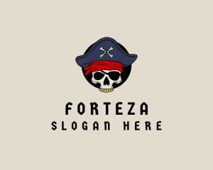 Skull Pirate Bone logo design