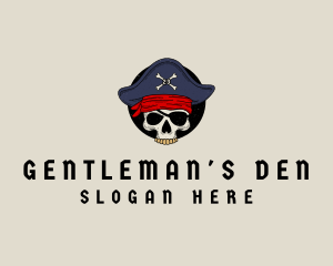 Skull Pirate Bone logo design