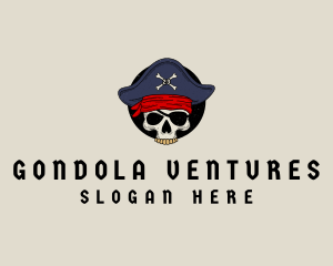 Skull Pirate Bone logo design