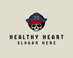 Skull Pirate Bone logo design