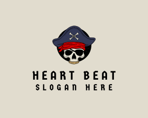 Skull Pirate Bone logo design