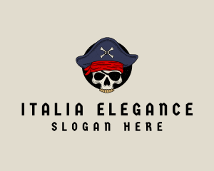 Skull Pirate Bone logo design