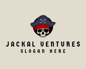 Skull Pirate Bone logo design