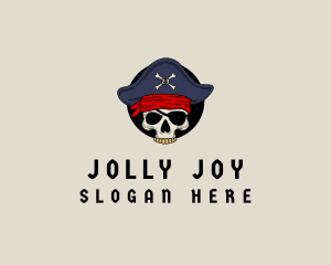 Skull Pirate Bone logo design