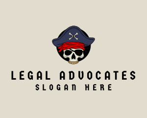 Skull Pirate Bone logo design