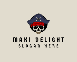 Skull Pirate Bone logo design