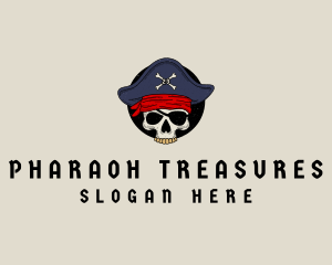 Skull Pirate Bone logo design