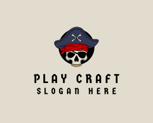 Skull Pirate Bone logo design