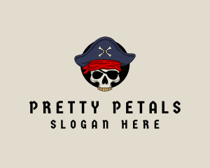 Skull Pirate Bone logo design