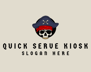 Skull Pirate Bone logo design