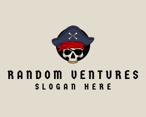 Skull Pirate Bone logo design