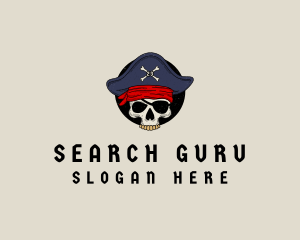 Skull Pirate Bone logo design