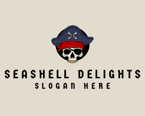 Skull Pirate Bone logo design