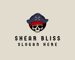 Skull Pirate Bone logo design