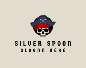 Skull Pirate Bone logo design