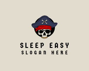 Skull Pirate Bone logo design