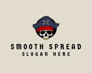 Skull Pirate Bone logo design