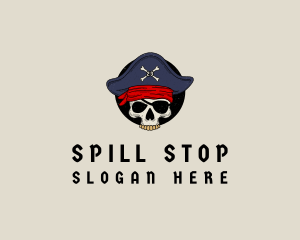 Skull Pirate Bone logo design