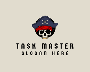 Skull Pirate Bone logo design