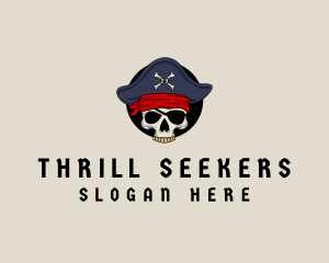 Skull Pirate Bone logo design