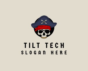 Skull Pirate Bone logo design