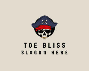 Skull Pirate Bone logo design