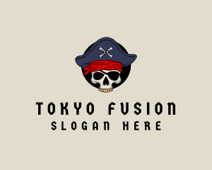 Skull Pirate Bone logo design