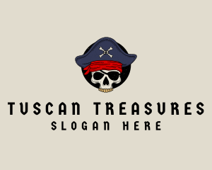 Skull Pirate Bone logo design