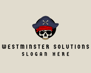 Skull Pirate Bone logo design