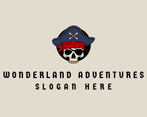 Skull Pirate Bone logo design