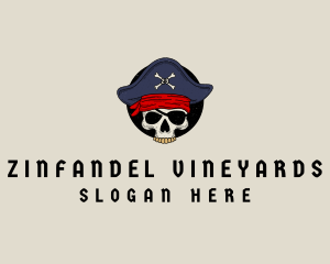 Skull Pirate Bone logo design