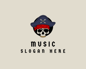 Skull Pirate Bone logo design