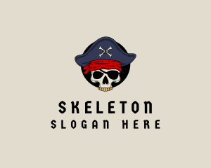 Skull Pirate Bone logo design