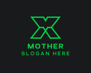 Cyber - Software Technician Digital Letter X logo design