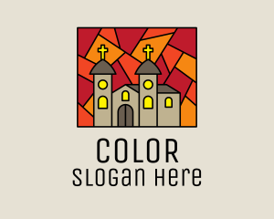 Religious Church Mosaic  logo design