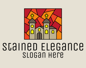 Religious Church Mosaic  logo design