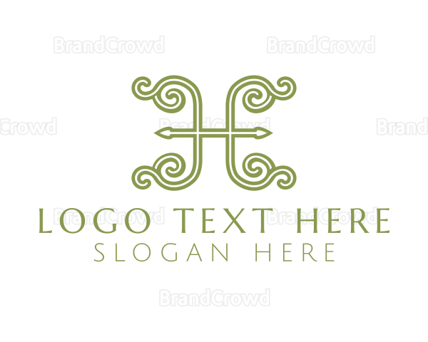 Elegent Green H Logo