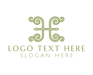 Drapery - Elegent Green H logo design