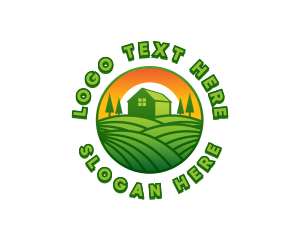 Farm Landscaping Field Logo