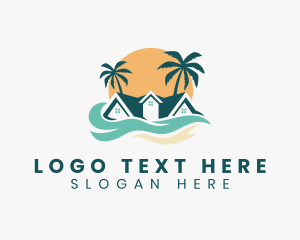 Lodging - Beach House Property logo design