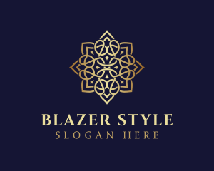 Golden Luxury Flower logo design