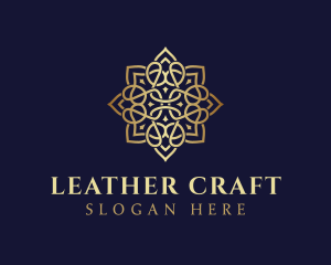 Golden Luxury Flower logo design