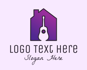 Playhouse - Guitar Musical Nightclub logo design