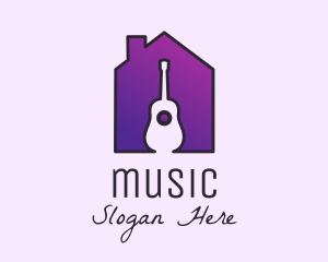 Guitar Musical Nightclub logo design