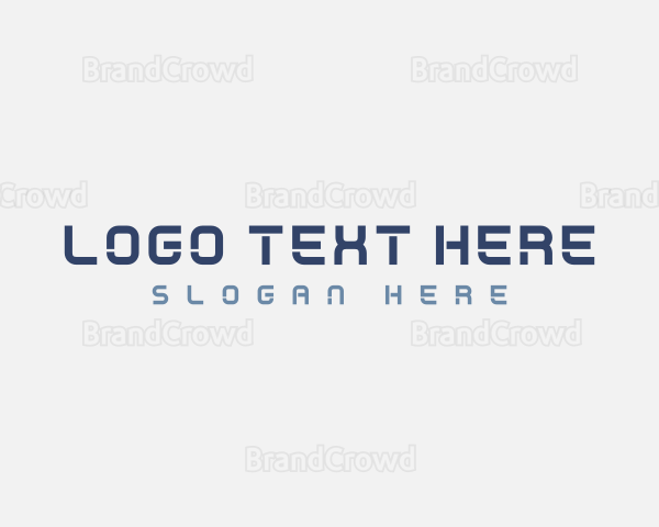 Simple Tech Stencil Logo