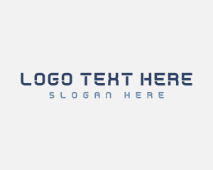 Startup - Simple Tech Stencil logo design